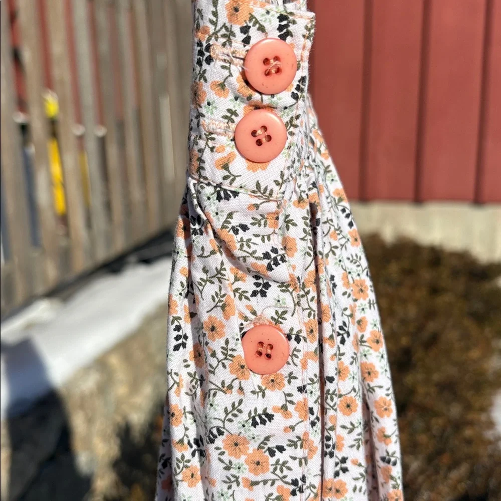 Pinwheels Floral Boho Festival Button-Down Skirt Cotton Vintage women 2 junior 7 - Picture 3 of 12